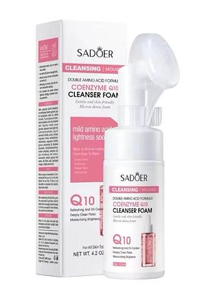 Пенка-мусс для умывания sadoer coenzyme q10 amino acid cleansing mousse с коэнзимом q10, 120 мл