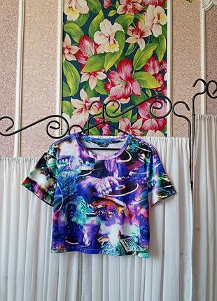 Стильна футболка топ в принт shein.
