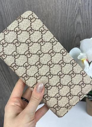 Жіночий гаманець-клатч на блискавці 20x10x2,5 см екошкіра бежевий (515810)