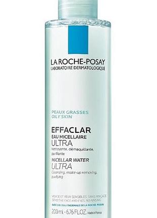 Міцелярна вода la roche-posay effaclar micellar water ultra, 200 мл