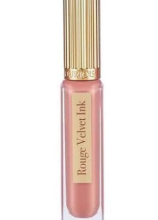 Рідка матова помада для губ bourjois rouge velvet ink liquid lipstick 02 belle inco-nude, 3.5 мл