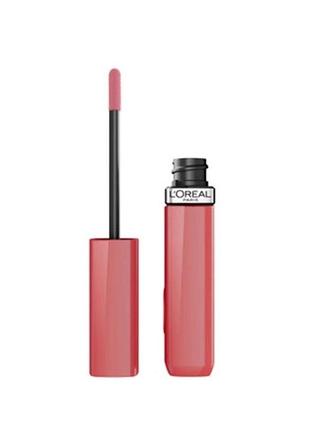 Рідка помада l'oréal paris infaillible laque resistance 600 le nu rose 4,3мл