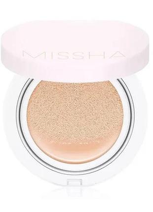 Тональний кушон для обличчя missha m magic cushion cover lasting spf 50+/pa+++ 21 light beige, 15 г