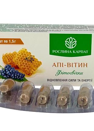 Фітосвічки апі-вітин 10 шт. – підтримка обміну речовин та здорової ваги рослина карпат (484807)