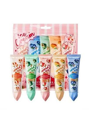 Серия кремов для рук sadoer fruit ice cream, 5 шт 35 г