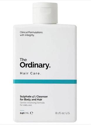 Шампунь для глибокого очищення волосся та всього тіла the ordinary sulphate 4% cleanser for body and hair 240, мл
