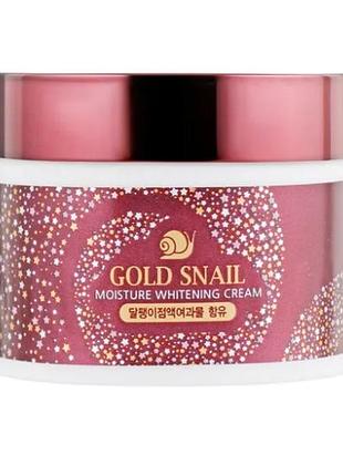 Крем с муцином улитки enough gold snail moisture whitening cream, 50 мл