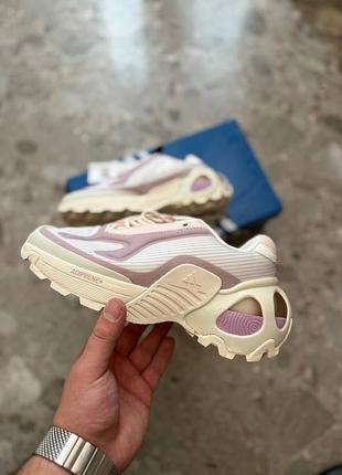 Стильные женские кроссовки adidas edge white pink