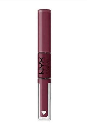 Помада-блиск для губ nyx professional makeup shine loud lip color 19 never basic, 2x3.4 мл