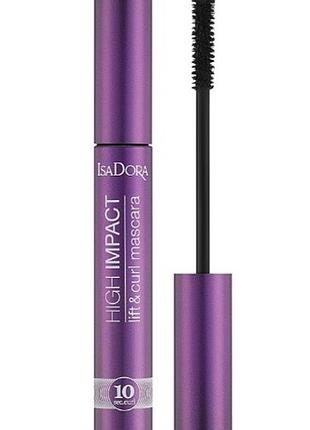 Туш для вій isadora 10 sec high impact lift & curl mascara 30 black, 9 мл