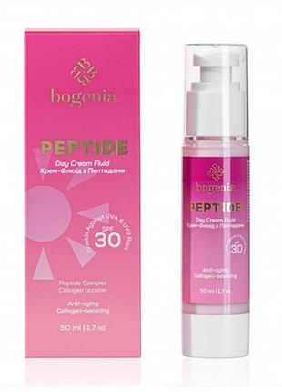 Крем флюїд із пептидами peptide day cream fluid spf 30 bogenia, 50 мл