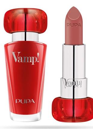 Помада pupa vamp!lipstick extreme colour with plumping treatment 107 rosewood 35г