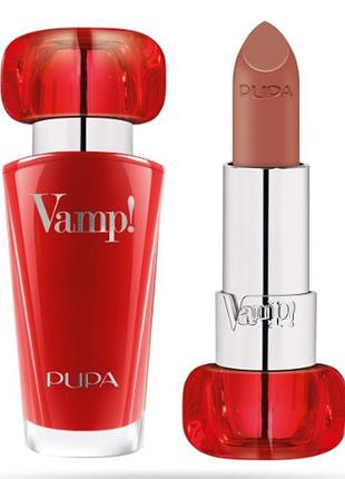 Помада pupa vamp!lipstick extreme colour with plumping treatment 106 cappuccino 35г