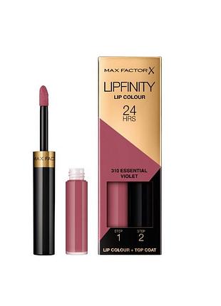 Помада для губ max factor lipfinity 310 - essential violet, 4 мл