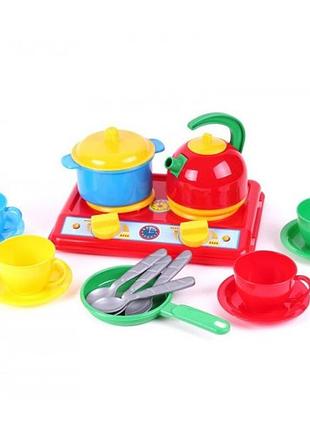 Іграшковий набір посуду з плиткою "галинка 5" арт 1851 technok toys
