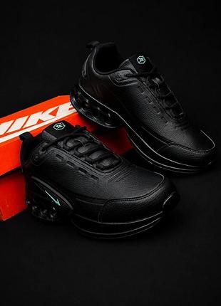 Nike air max dn чорні шкіряні кросівки | унісекс | жіночі, чоловічі, підліткові мужские кроссовки аір мах данки 36-45