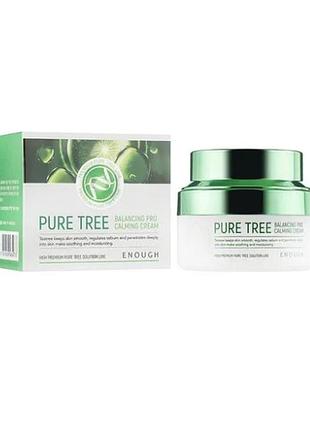 Успокаивающий крем с экстрактом чайного дерева enough pure tree balancing pro calming cream, 50 мл