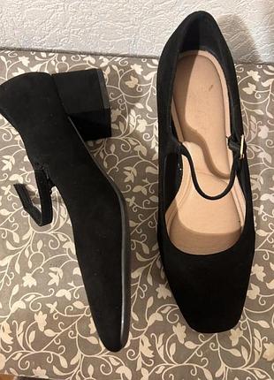 Брендовые туфли, натуральная замша от new look