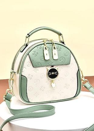 Детская мини сумочка экокожа 21х19х9 см мятный (515807)