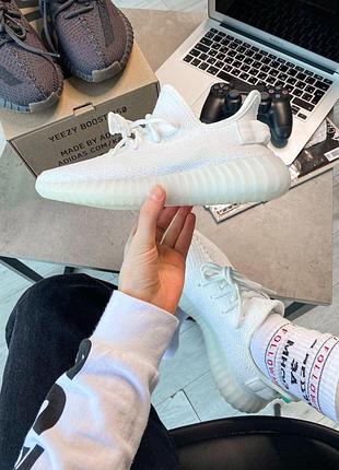 Білі кросівки унісекс adidas yeezy boost 350 v2 cream triple white x езі буст 40