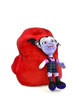 Детский рюкзак вампирина с игрушками красный для девочек 3-10 лет (539105)