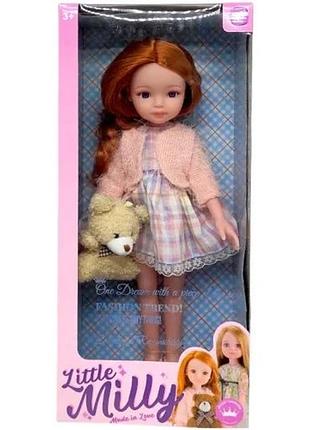 Лялька little milly 35 см рижа з кроликом-брелоком для дівчаток від 3 років (542560)