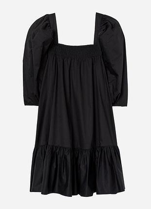 Жіноча чорна сукня міні з бавовни від h&m розмір s