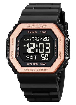 Часы skmei 1988rg розовое золото водонепроницаемые с подсветкой (547297)