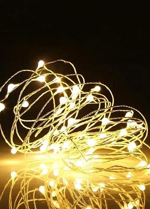 Гірлянда світлодіодна метал 5 м жовта 50 led (529288)