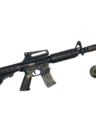 Іграшковий автомат golden gun 42 см м'які кулі золотий (554702)