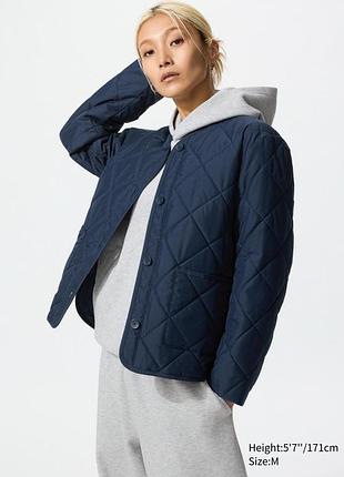 Легка куртка на ґудзиках puffertech uniqlo