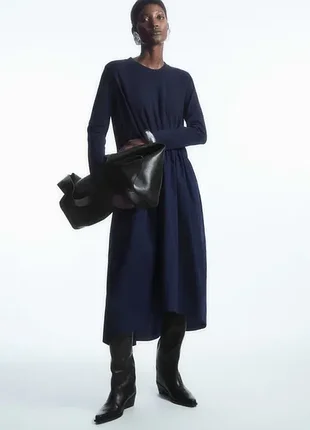 Сукня жіноча cos asymmetric gathered-waist midi dress / s