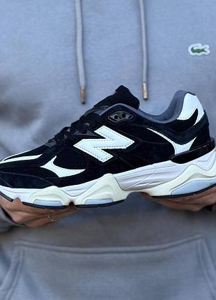 Черные кроссовки унисекс new balance 9060 black white х нью беланс 40