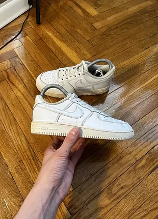 (35 размер, 22см) nike air force белые кроссовки кожанные білі кросівки dunk