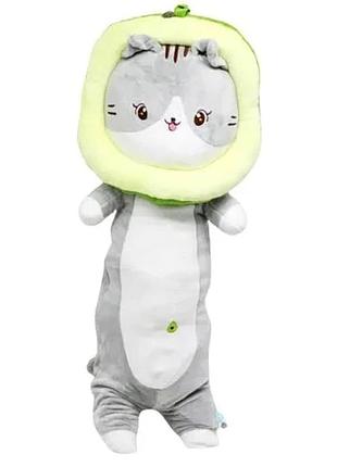 М'яка іграшка mic котик 65 см сірий для обіймів і декору (540621)