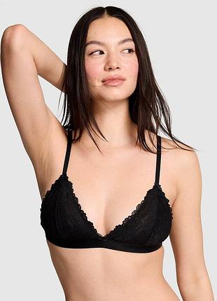 Кружевной бюстгальтер victoria's secret pink бралетт триангл
