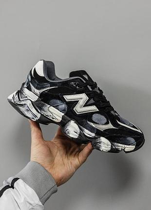 Черные кроссовки унисекс new balance 9060 black white х нью беланс 42