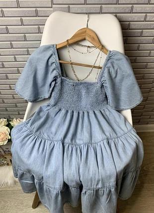Джинсова сукня волани love denim🩵