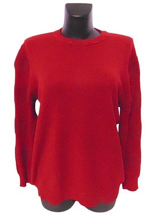 Свитер с мехом на рукавах kiss me a5169 xxl-xxxl красный