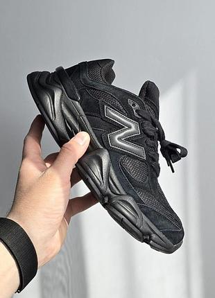 Черные кроссовки унисекс new balance 9060 black х нью беланс 36