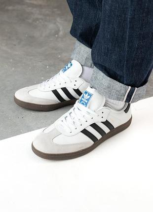Стильні кросівки adidas samba white & black