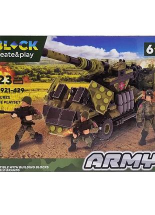 Конструктор армія iblock пластик 4 види 15 см зелений (555152)