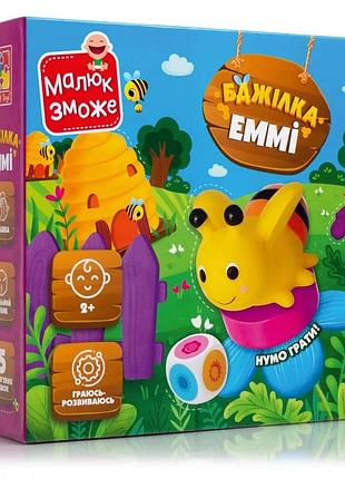 Настольна гра vladi toys пчёлка эмми деревянная 5 фишок 2-3 роки (557496)