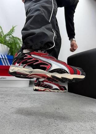 Кросівки легкі зручні asap rocky x puma inhale distressed pack black pop red