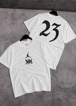 Чоловіча футболка jordan біла flight jordan 23