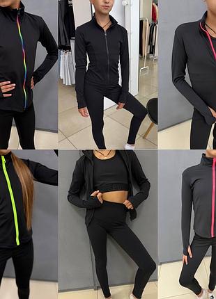 Кофта спортивна на блискавці під палець для тренувань гімнастики танців чирлидинга акробатики спорту 116-164см