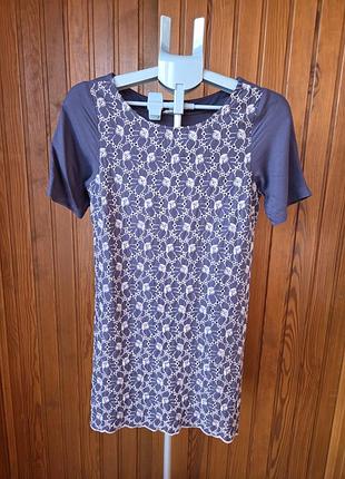 Платье white stuff, р. 8 (xs/s), вискоза, кружевная вышивка