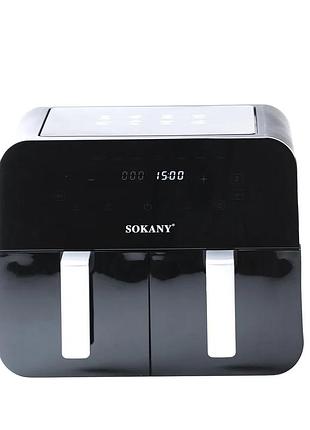 Аэрогриль sokany sk-10005 10 л сенсорный 2400 вт пластик черный (523120)