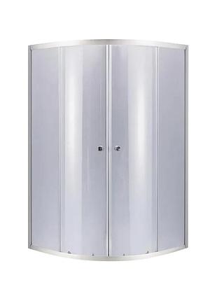 Душова кабіна sc90x90 чверть кола 90x90 см тоноване скло алюміній сатин (599727)
