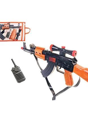 Іграшковий автомат golden gun пластик 45,5х14х3 см кольоровий (556712)